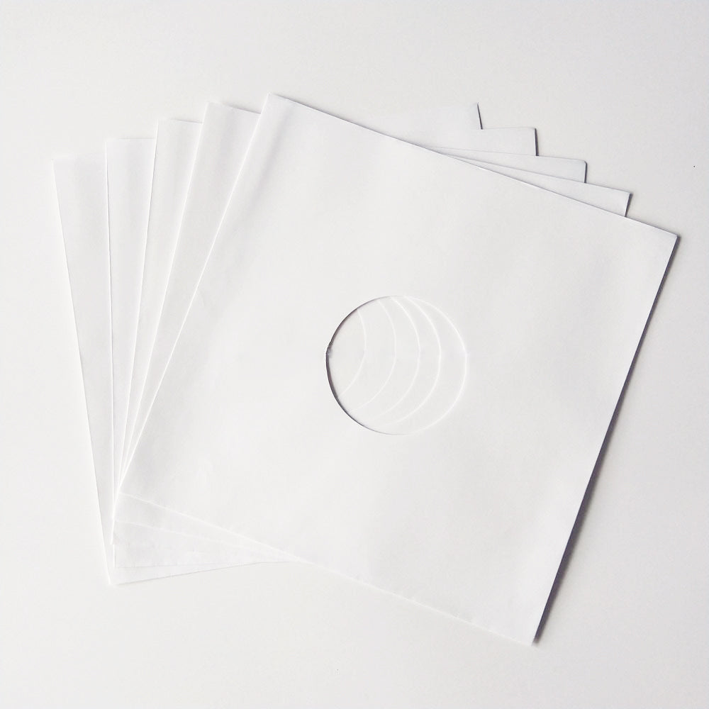 10" White Kraft Paper Sleeves with Hole (25)