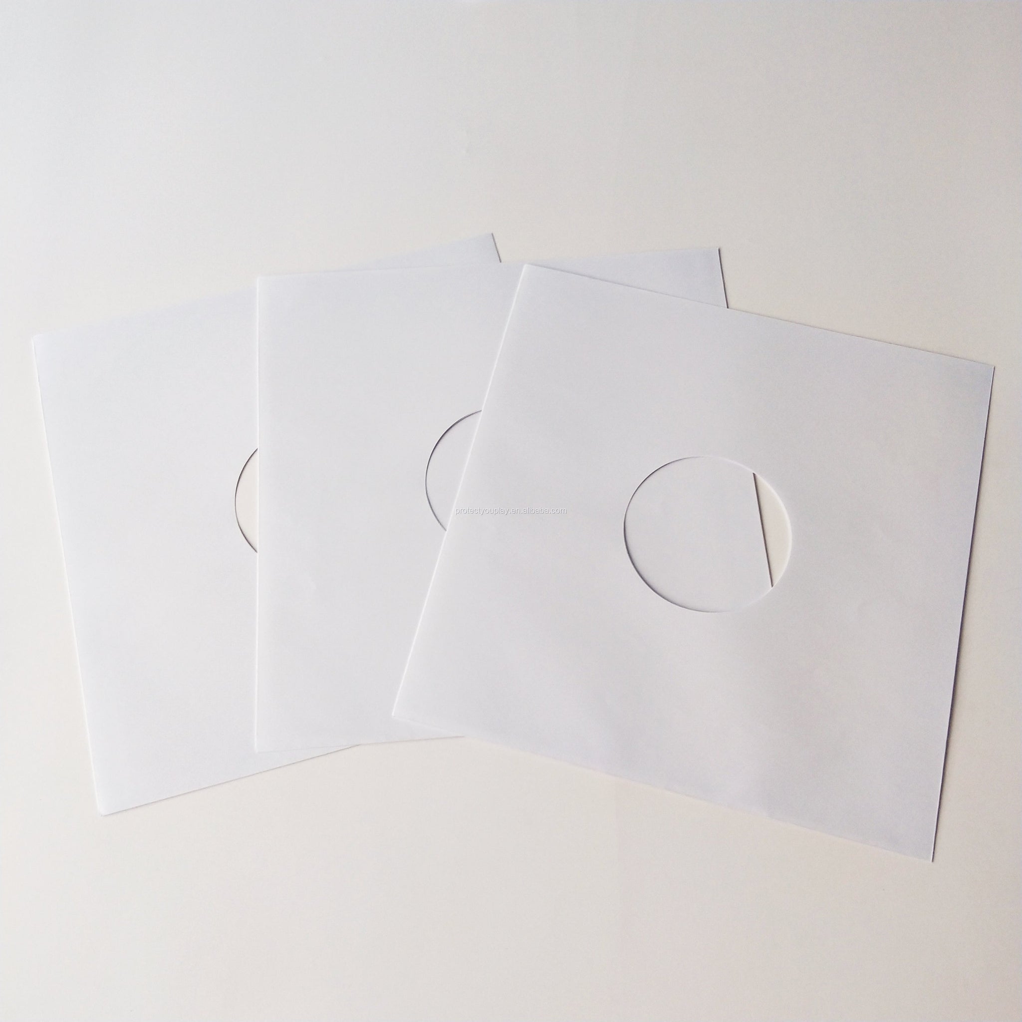 12" White Kraft Paper Sleeves with Hole (25)