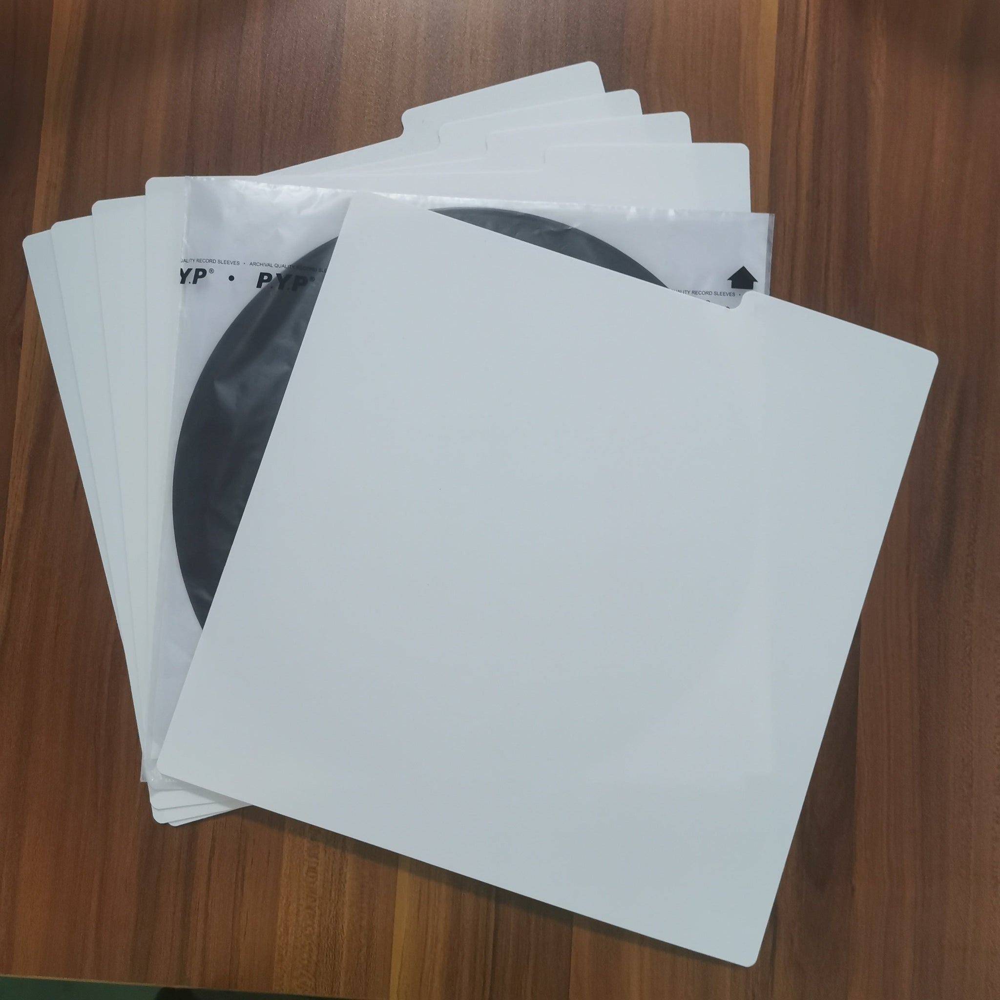 12 White Kraft Paper Poly lined Sleeves (25) – Backgroove Records